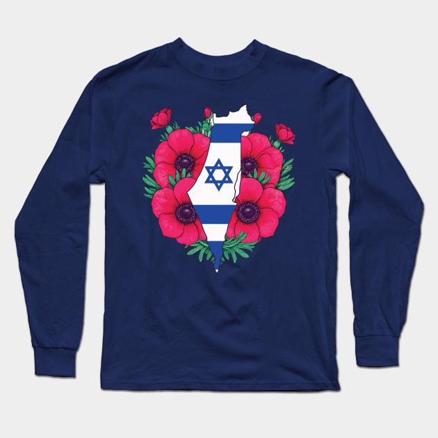 Israel national flower peace Long Sleeve T-Shirt by whatyouareisbeautiful